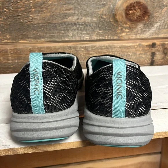 Vionic Hydra 331 Sneakers Womens 7.5 Black Aqua Blue Advanced Motion Shoes EUC - Picture 6 of 9